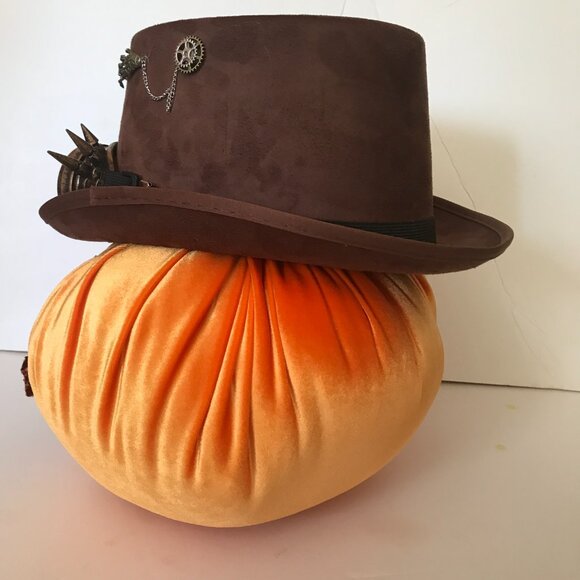 Orange Steampunk Velvet Pumpkin 🎃 - Picture 10 of 12